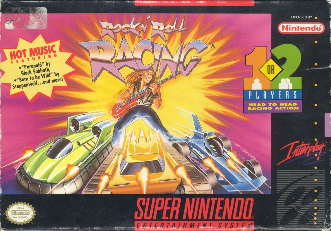 Rock n' Roll Racing box art for GameBoy Advance